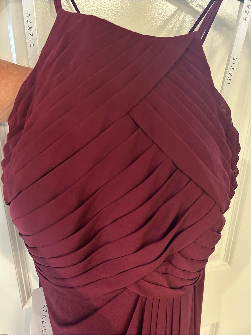 Azazie Ginger Allure Cabernet Maxi Dress NWT - Picture 6 of 15